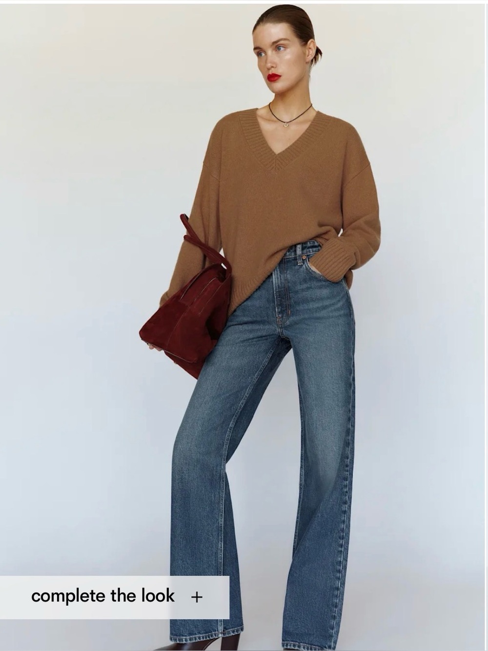 Reformation Hunter Stretch Mid Rise Wide Leg Jeans Blue - Size 25